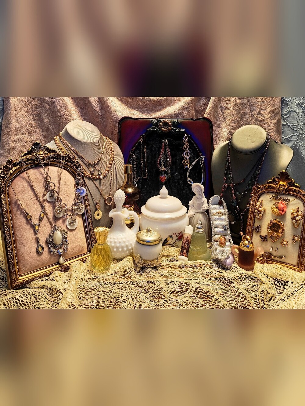 Vintage AVON Jewelry & Perfume LOT